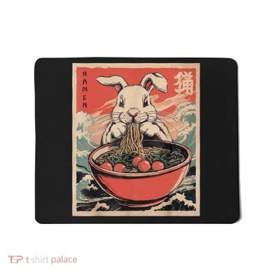 Easter Bunny Anime Ramen Tees Japanese Kawaii Funny Graphic  Mousepad