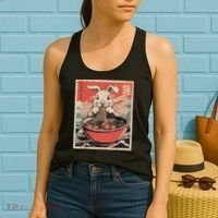 Easter Bunny Anime Ramen Tees Japanese Kawaii Funny Graphic  Women's Tank Top thumb 2