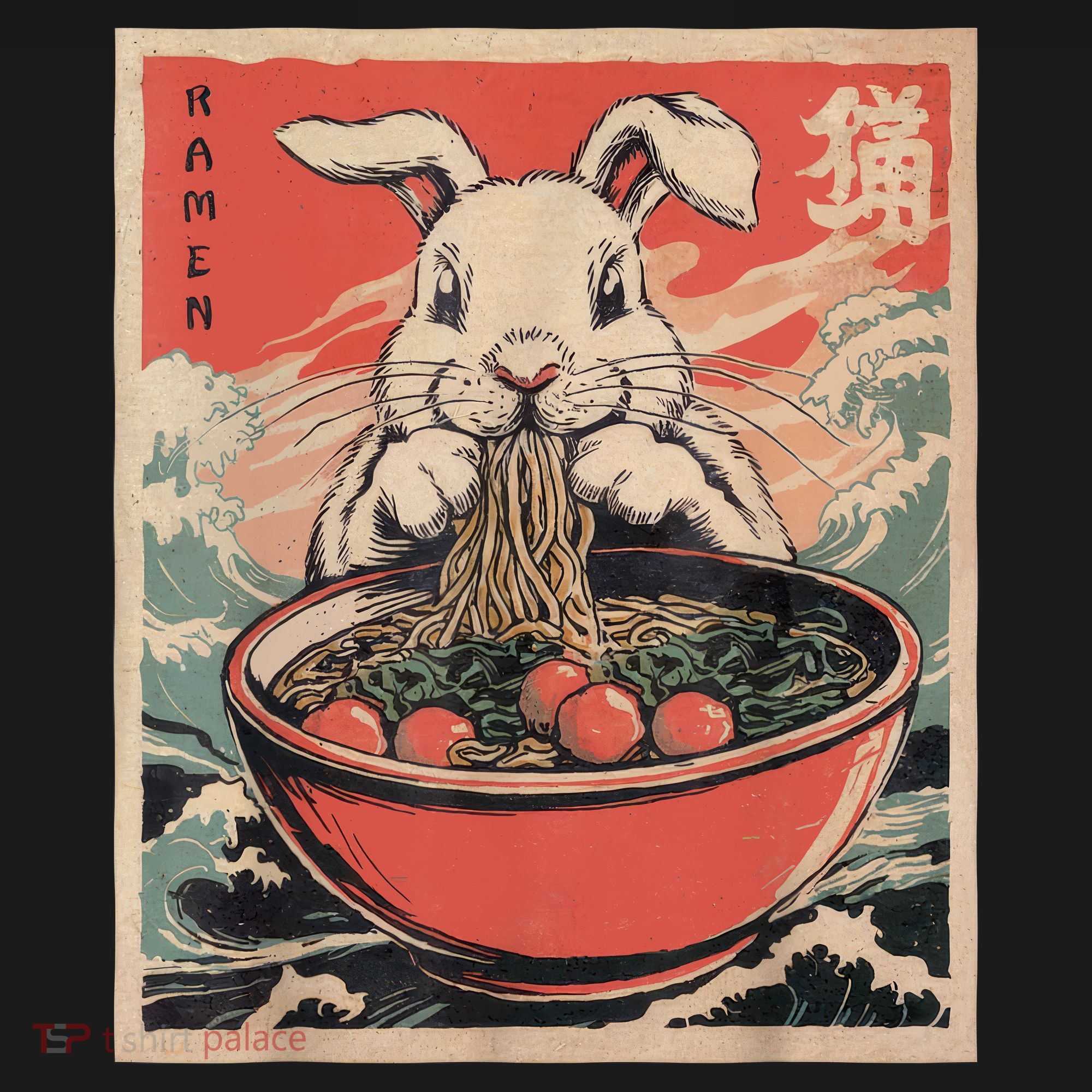 Easter Bunny Anime Ramen Tees Japanese Kawaii Funny Graphic  Women's Tank Top