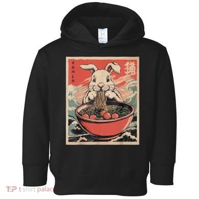 Easter Bunny Anime Ramen Tees Japanese Kawaii Funny Graphic  Toddler Hoodie