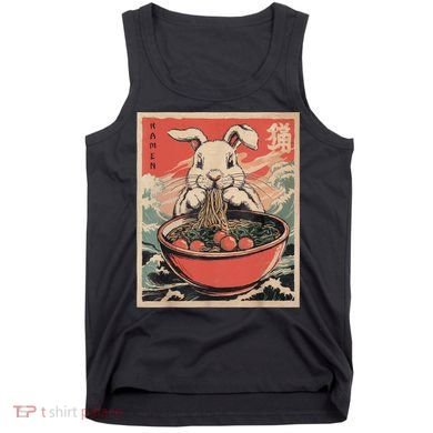 Easter Bunny Anime Ramen Tees Japanese Kawaii Funny Graphic  Tank Top