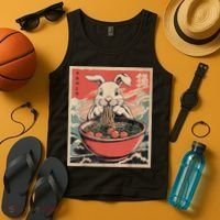 Easter Bunny Anime Ramen Tees Japanese Kawaii Funny Graphic  Tank Top thumb 4