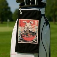 Easter Bunny Anime Ramen Tees Japanese Kawaii Funny Graphic  Golf Towel thumb 2