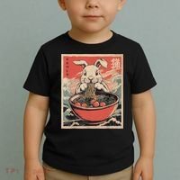 Easter Bunny Anime Ramen Tees Japanese Kawaii Funny Graphic  Toddler T-Shirt thumb 2