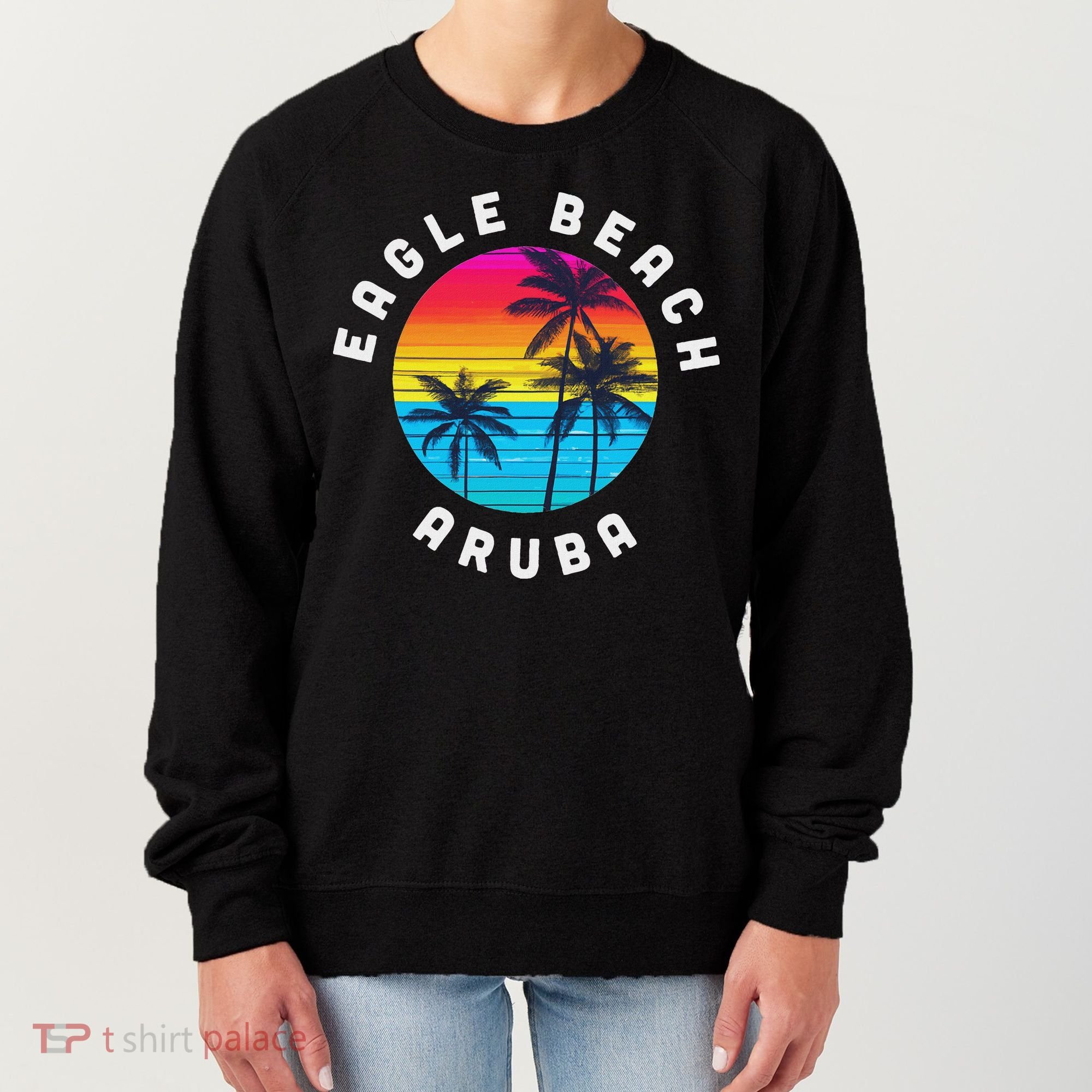 Eagle Beach Aruba Vacation Souvenir Sunset Beach Women's Sweatshirt