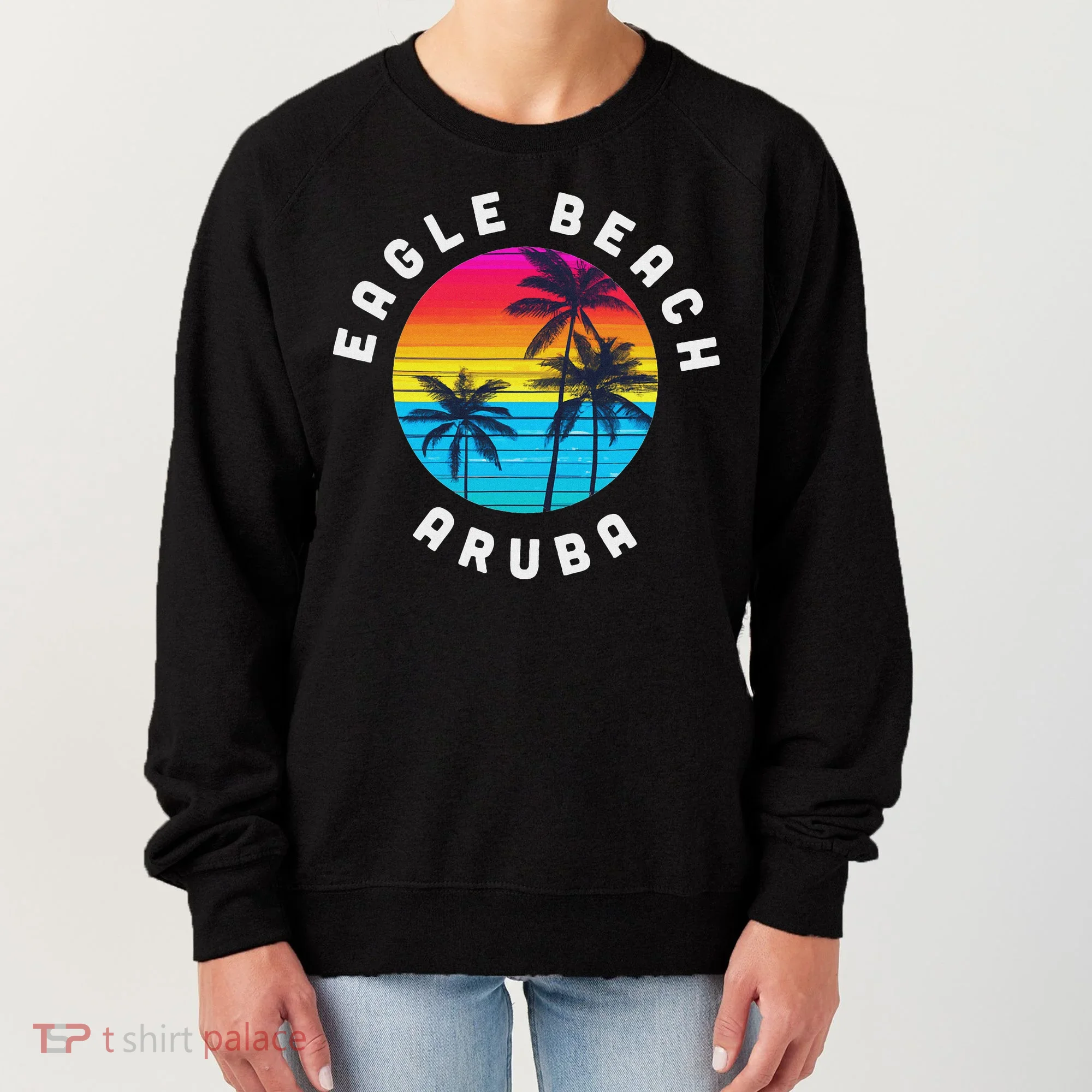Eagle Beach Aruba Vacation Souvenir Sunset Beach Women's Sweatshirt