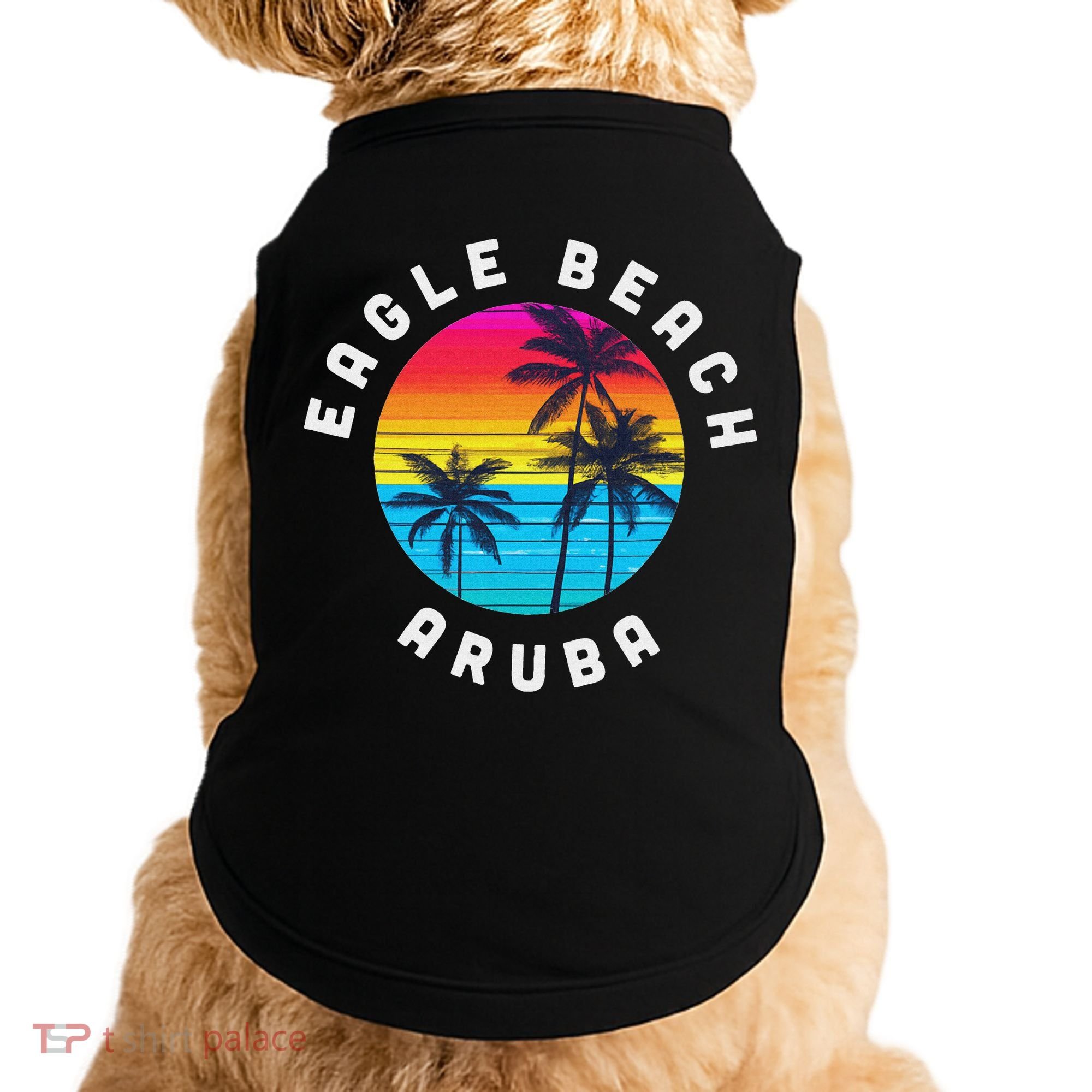 Eagle Beach Aruba Vacation Souvenir Sunset Beach Doggie Tank