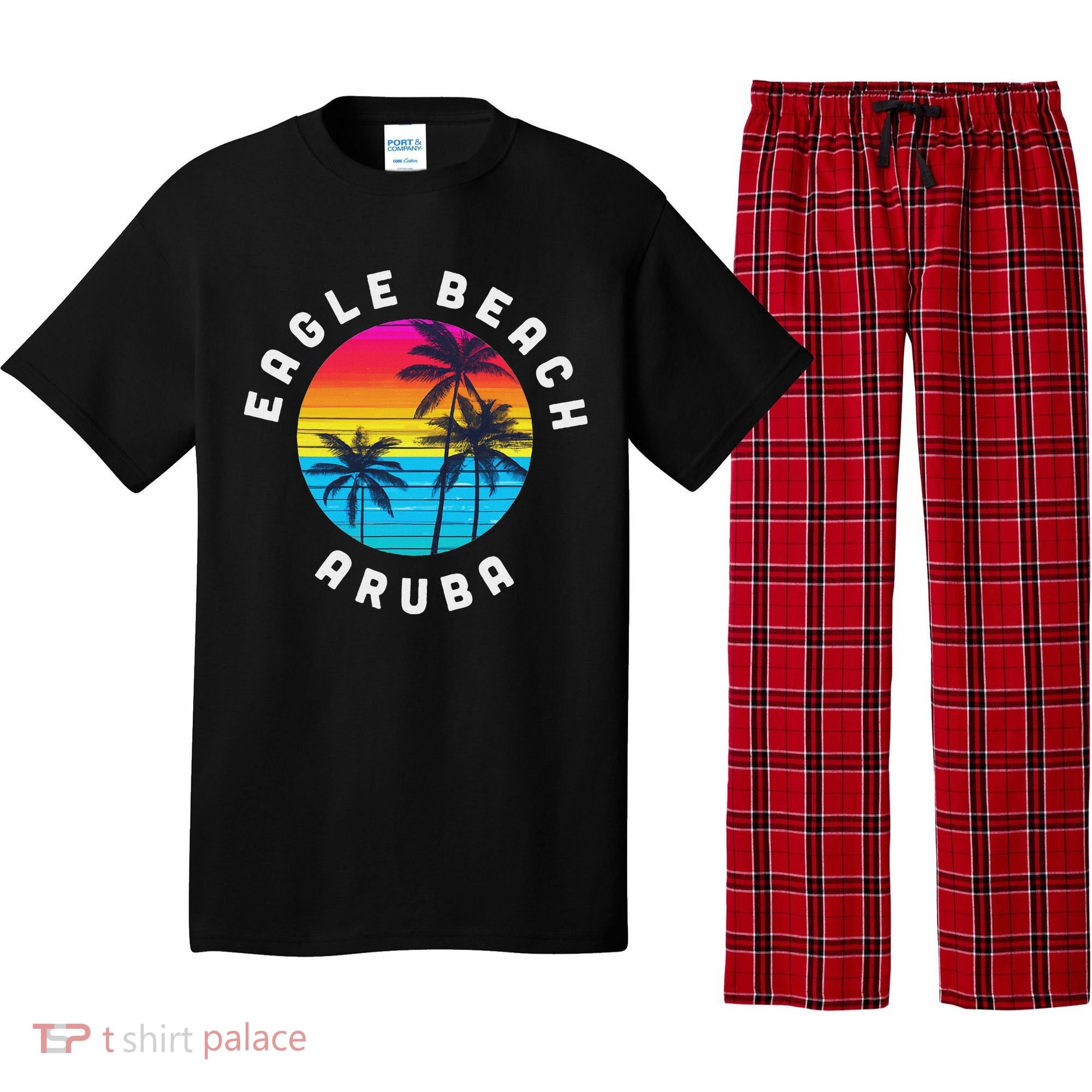 Eagle Beach Aruba Vacation Souvenir Sunset Beach Pajama Set
