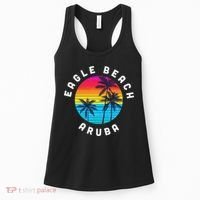 Eagle Beach Aruba Vacation Souvenir Sunset Beach Women's Tank Top thumb 0