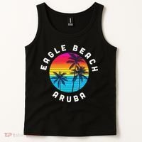 Eagle Beach Aruba Vacation Souvenir Sunset Beach Tank Top thumb 2