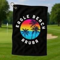 Eagle Beach Aruba Vacation Souvenir Sunset Beach Golf Towel thumb 1