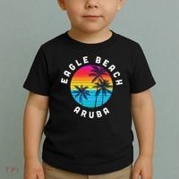 Eagle Beach Aruba Vacation Souvenir Sunset Beach Toddler T-Shirt thumb 2