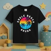 Eagle Beach Aruba Vacation Souvenir Sunset Beach Toddler T-Shirt thumb 3