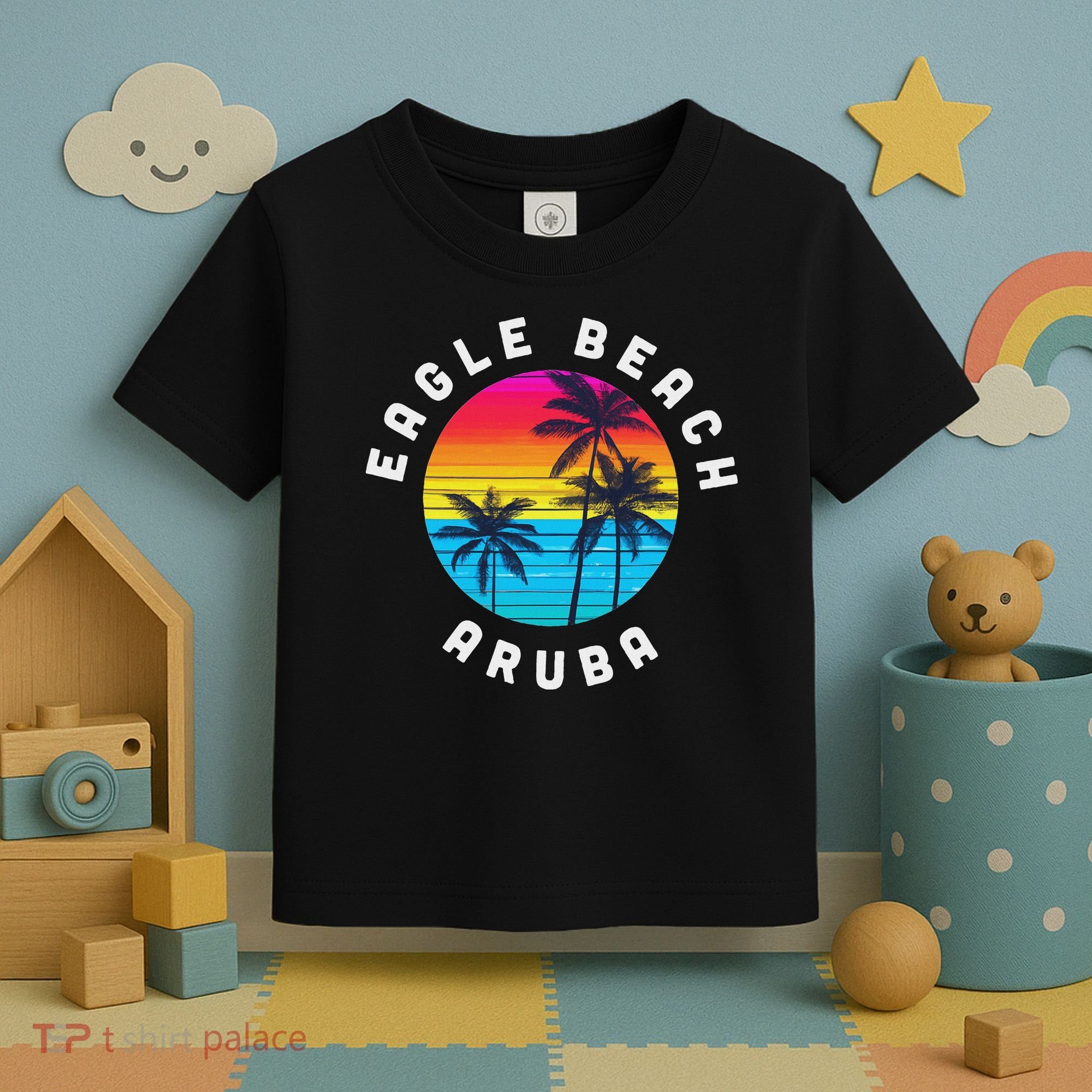 Eagle Beach Aruba Vacation Souvenir Sunset Beach Toddler T-Shirt