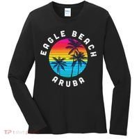 Eagle Beach Aruba Vacation Souvenir Sunset Beach Women's Long Sleeve Shirt thumb 0
