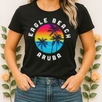 Eagle Beach Aruba Vacation Souvenir Sunset Beach Women's T-Shirt thumb 2