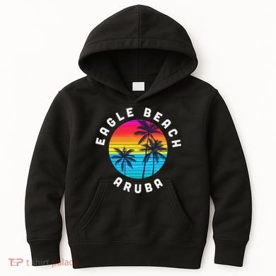 Eagle Beach Aruba Vacation Souvenir Sunset Beach Kids Hoodie