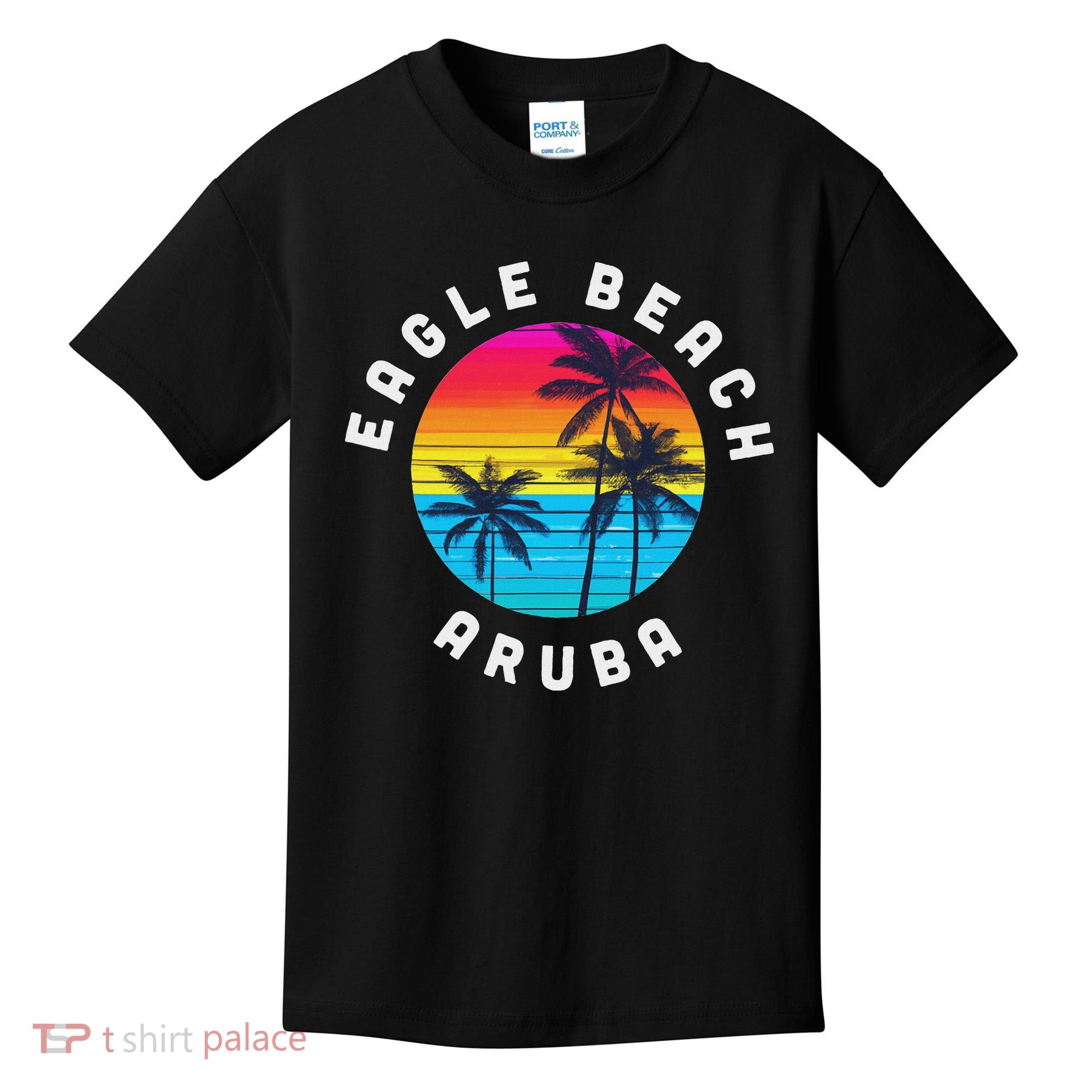 Eagle Beach Aruba Vacation Souvenir Sunset Beach Kids T-Shirt