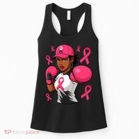 Empower Black African American Fight Breast Cancer Ribbon Women's Tank Top thumb 0