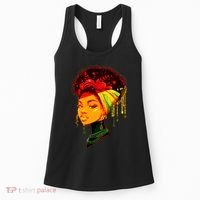 Elegant Black African American Woman With Afro Head Wrap Women's Tank Top thumb 0