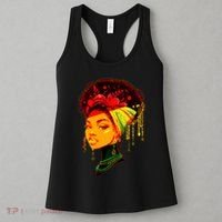Elegant Black African American Woman With Afro Head Wrap Women's Tank Top thumb 3