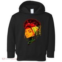 Elegant Black African American Woman With Afro Head Wrap Toddler Hoodie thumb 0
