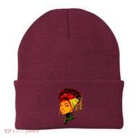 Elegant Black African American Woman With Afro Head Wrap Beanie thumb 0