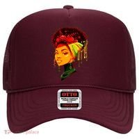 Elegant Black African American Woman With Afro Head Wrap Hat thumb 0