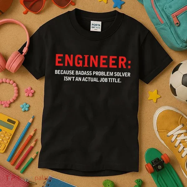 Engineer Because Badass Problem Solver Isn’t An Actual Job Kids T-Shirt