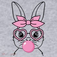 Easter Bunny Bubble Gum Cute Women's Sweatshirt thumb 2
