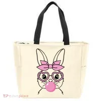 Easter Bunny Bubble Gum Cute Tote Bag thumb 0