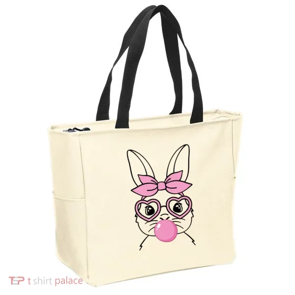 Easter Bunny Bubble Gum Cute Tote Bag