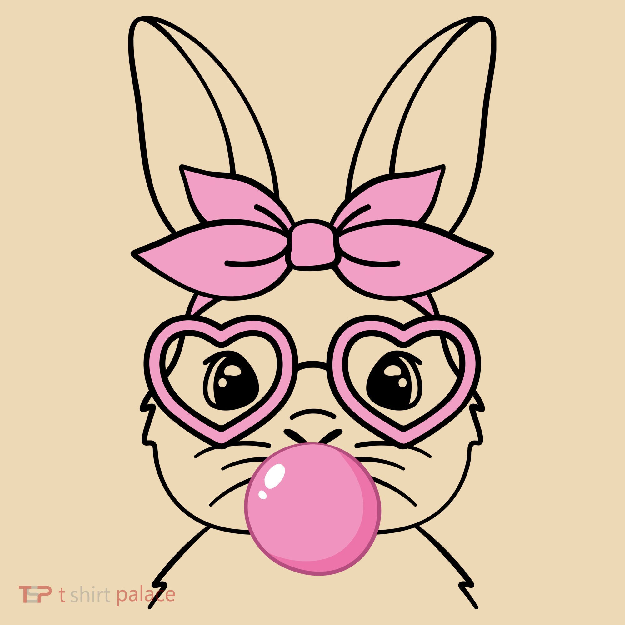 Easter Bunny Bubble Gum Cute Tote Bag