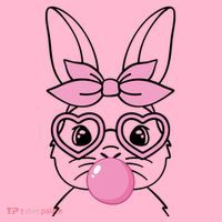 Easter Bunny Bubble Gum Cute Coaster thumb 2
