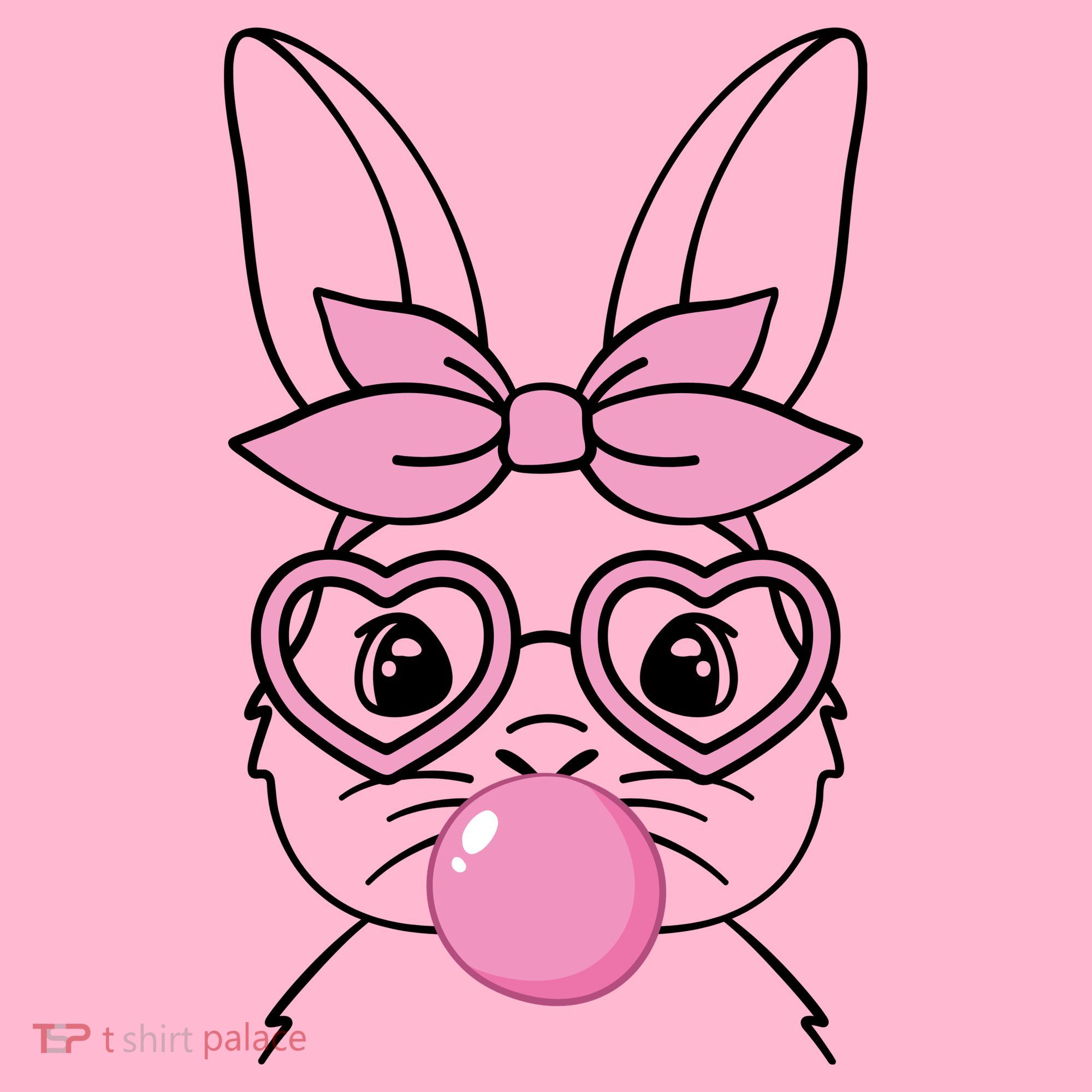 Easter Bunny Bubble Gum Cute Coaster