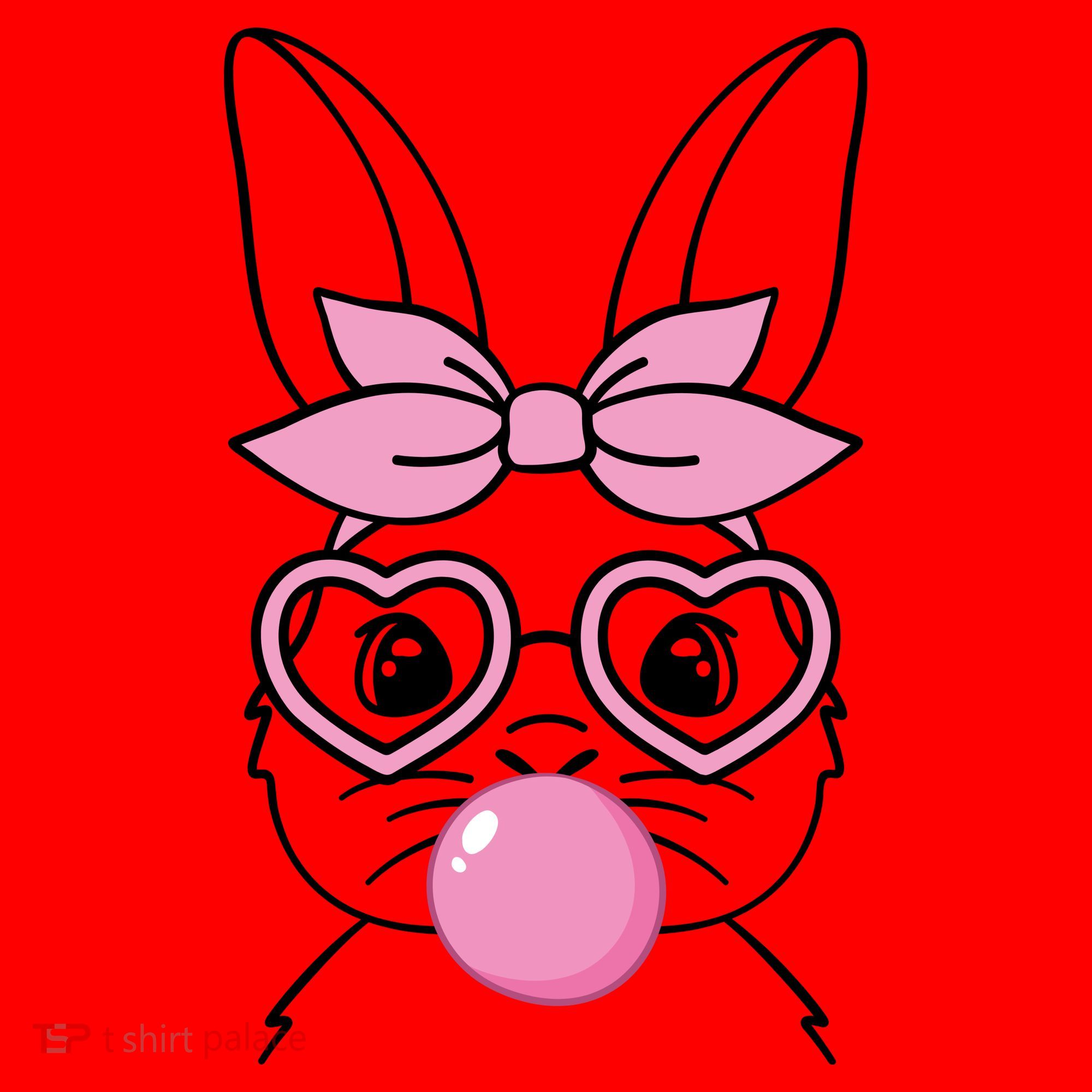 Easter Bunny Bubble Gum Cute Santa Hat