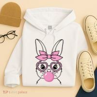 Easter Bunny Bubble Gum Cute Hoodie thumb 4