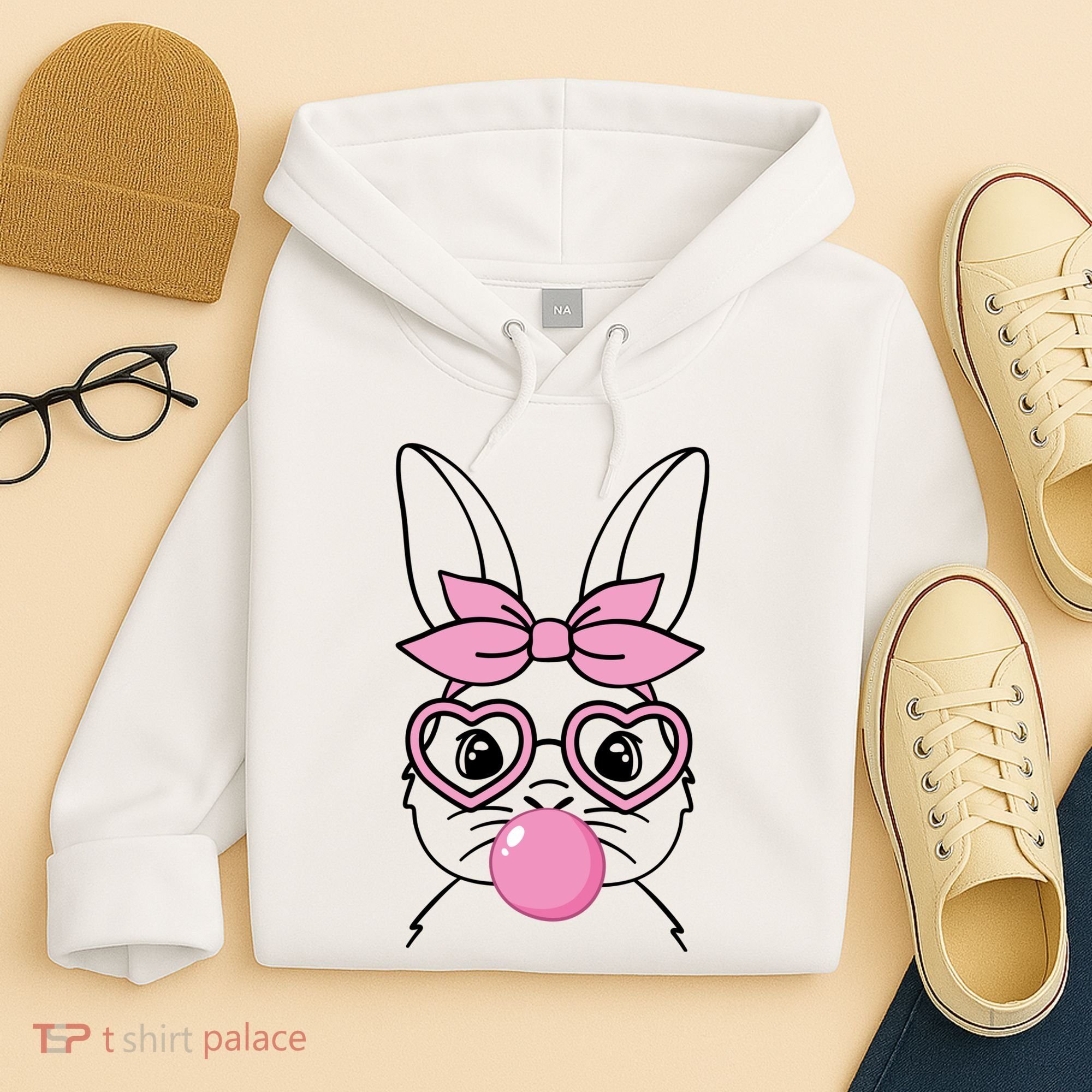 Easter Bunny Bubble Gum Cute Hoodie