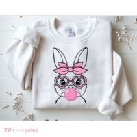 Easter Bunny Bubble Gum Cute Sweatshirt thumb 2
