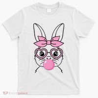 Easter Bunny Bubble Gum Cute T-Shirt thumb 0