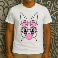 Easter Bunny Bubble Gum Cute T-Shirt thumb 3