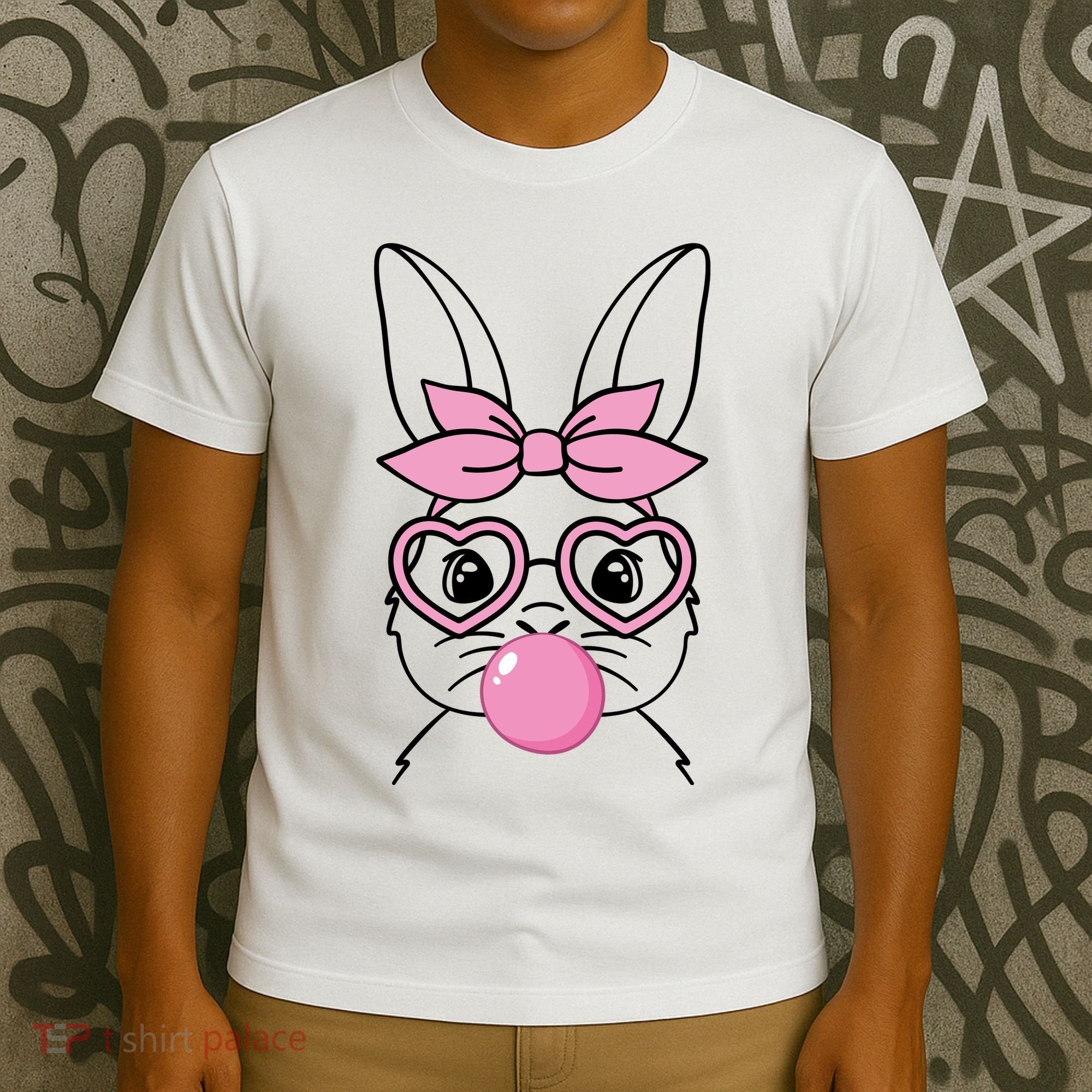 Easter Bunny Bubble Gum Cute T-Shirt