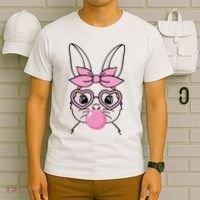 Easter Bunny Bubble Gum Cute T-Shirt thumb 6