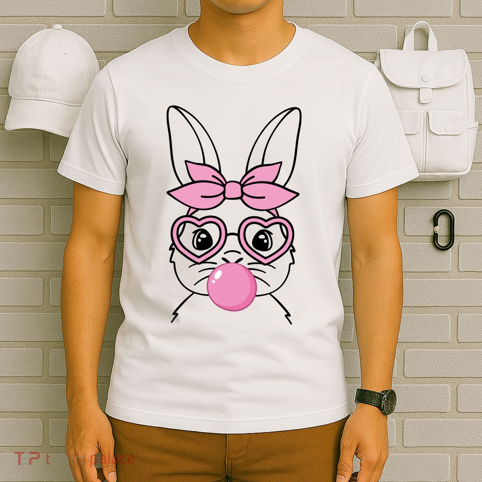 Easter Bunny Bubble Gum Cute T-Shirt
