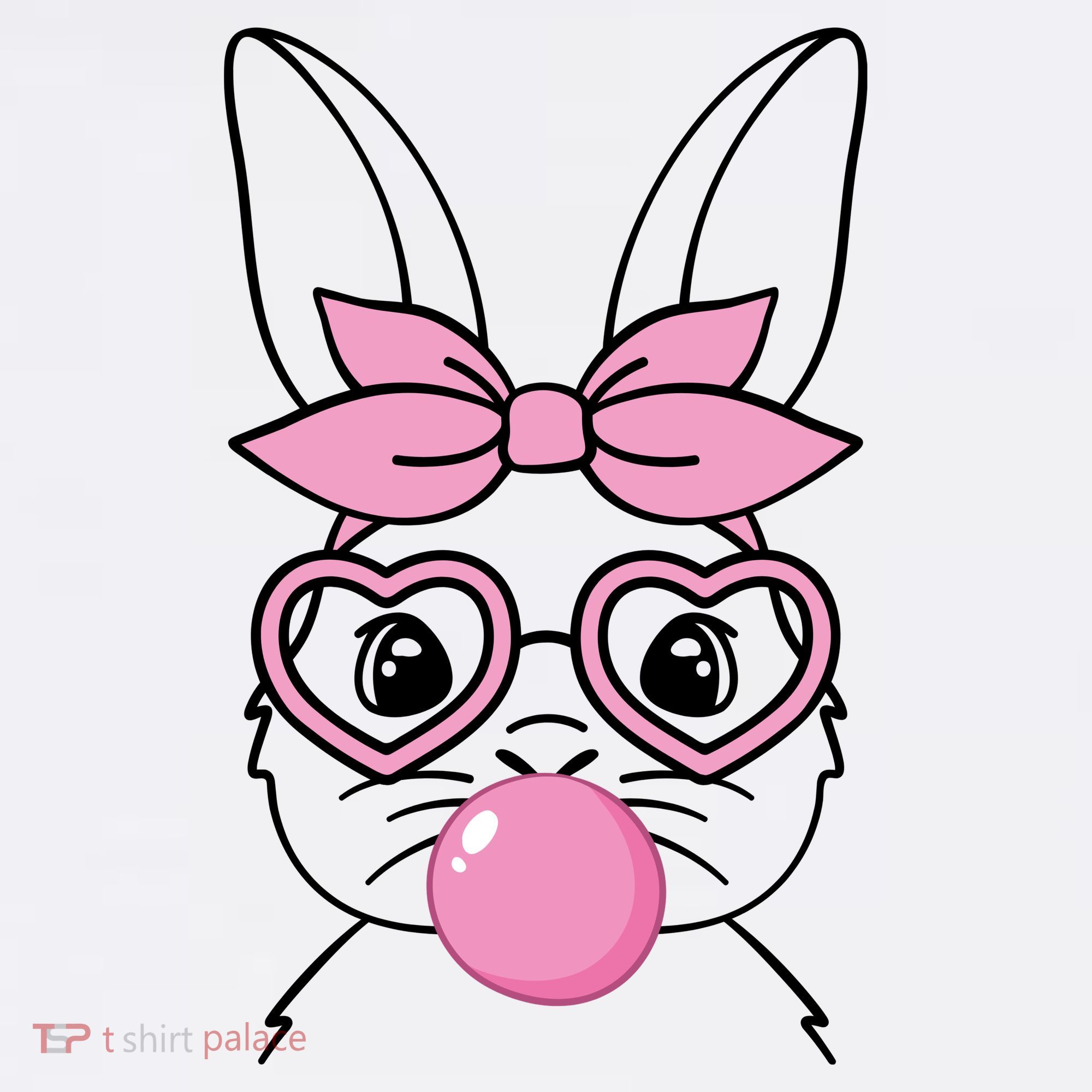 Easter Bunny Bubble Gum Cute Bucket Hat