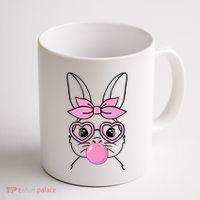 Easter Bunny Bubble Gum Cute Coffee Mug thumb 1