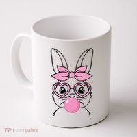 Easter Bunny Bubble Gum Cute Coffee Mug thumb 0