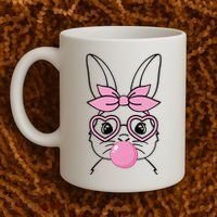 Easter Bunny Bubble Gum Cute Coffee Mug thumb 2