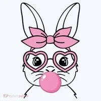 Easter Bunny Bubble Gum Cute Beanie thumb 2