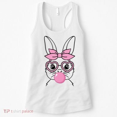 Easter Bunny Bubble Gum Cute Women's Tank Top